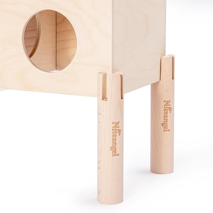 Niteangel Set of Beech Stilts for Elevating & Safely Setting Niteangel Multi-Chamber Series Maze House (Set of 5 Stilts (5.9'' H))