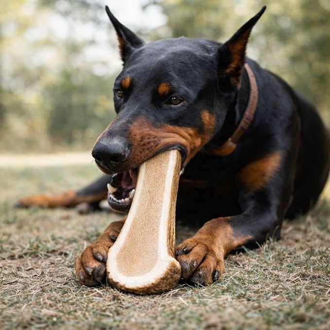 WhiteTail Naturals Split Elk Antlers for Extra Large Dogs (2 Pack - XL) Big Antler Chews - Naturally Shed Elk Horns - Tough Dog Bones for Power Chewers