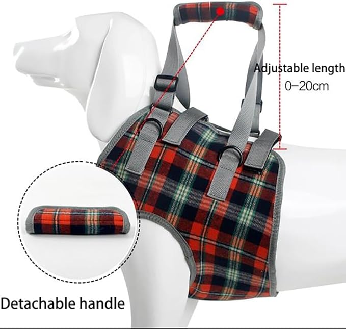 Dog Lift Harness with Handle – Adjustable Pet Support Sling for Rear Legs & HIPS, Padded Detachable Handle, Senior Dog Mobility Aid & Post-Surgery Walking Help(Front Legs Blue,M)