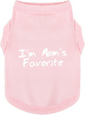 Cozy Sleeveless Canine Wear Dog Clothes, Soft, Lightweight, and Breathable Cotton Dog Shirt with I'm Mom's Favorite Print.Vest Tank Top Ideal for Small, Medium, and Large Breeds Light Pink 3XL
