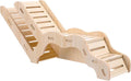 Versatile Hamster Hideout and Exploration Tunnel, Snap-Together Wooden Burrow with Panoramic Window Hamster Explorer for Gerbils Hamsters Small Pets Chew-Safe Cage Enrichment