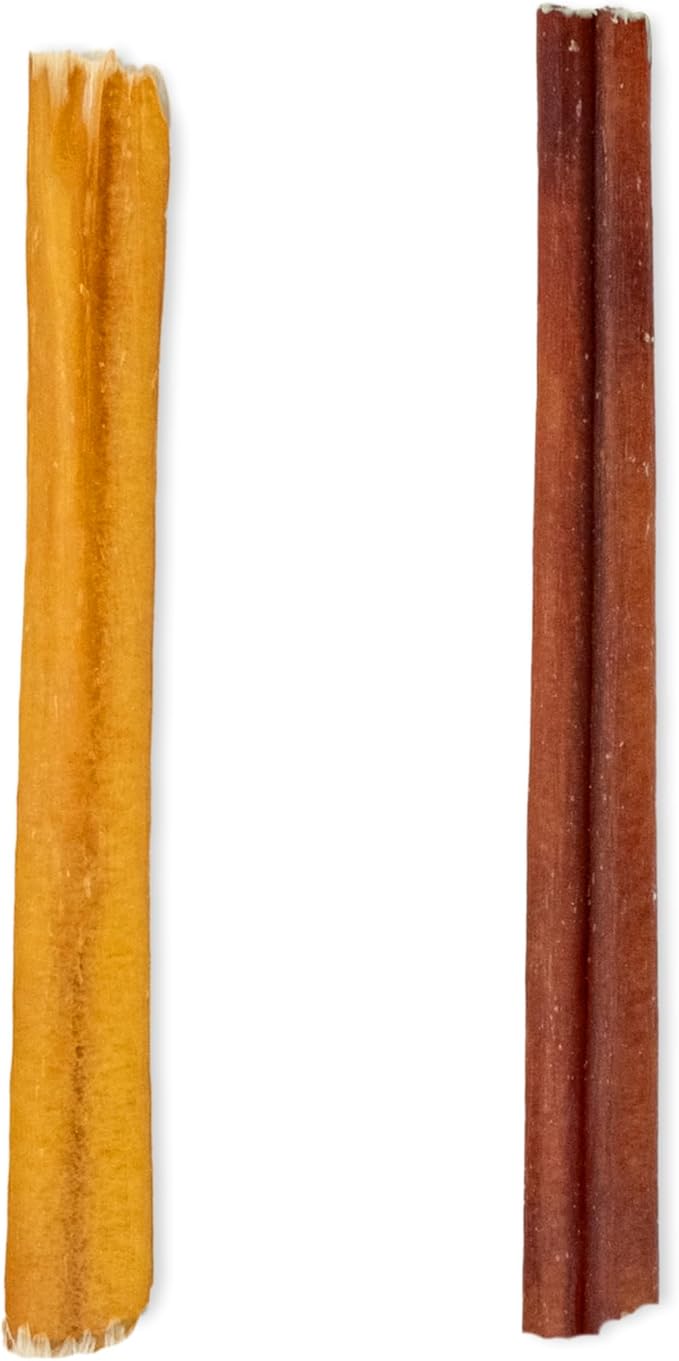 GigaBite Bully Sticks for Dogs All Natural Beef Pizzle Dog Chews, Odor & Rawhide Free Dog Treats, Long Lasting High Protein Chews Digestible Dental Dog Treat - Sticks (Regular 6"), Pack of 10