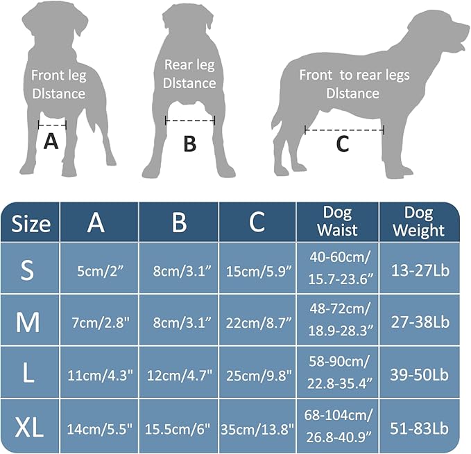 Dog Lifting Harness, Adjustable Full Body Support Sling for Large Dogs, Front and Rear Leg Mobility Aid for Elderly, Injured, Disabled, or Recovering Pets Walking Assistance (L)