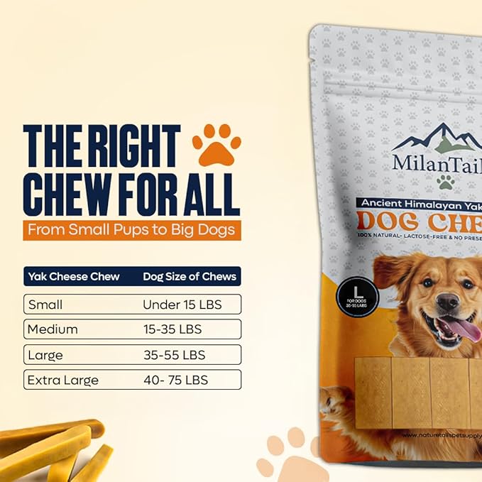 Premium Gold Yak Cheese Himalayan Dog Chews, Dog Treats for Dogs, All Natural, High Protein, for Aggressive Chewers - 1 LB Bag (Large, 5 Pack)