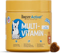 Dogsee Activet+ Dog Multivitamin Supplement Chews, with Vitamins, Minerals, Probiotics, Omega Fatty Acids & Glucosamine, Daily Wellness & Vitality Support, Chicken Flavor – 90 Chews