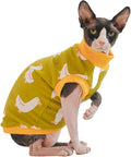 Sphynx Hairless Cat Summer Cotton T-Shirts Cat Vest Pet Clothes, Round Collar Vest Kitten Shirts Sleeveless, Cats & Small Dogs Apparel (Goose, L (7.5-8.8 lbs))