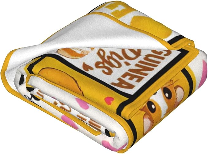 SweetFox Guinea Pig Blanket, Funny Cute Guinea Pig Decor Animal Throw Blanket Gifts for Girls Boys Lovers Super Warm Soft Plush Fleece Flannel Winter Bedding Blankets for Kids Adults Women 50"X40"