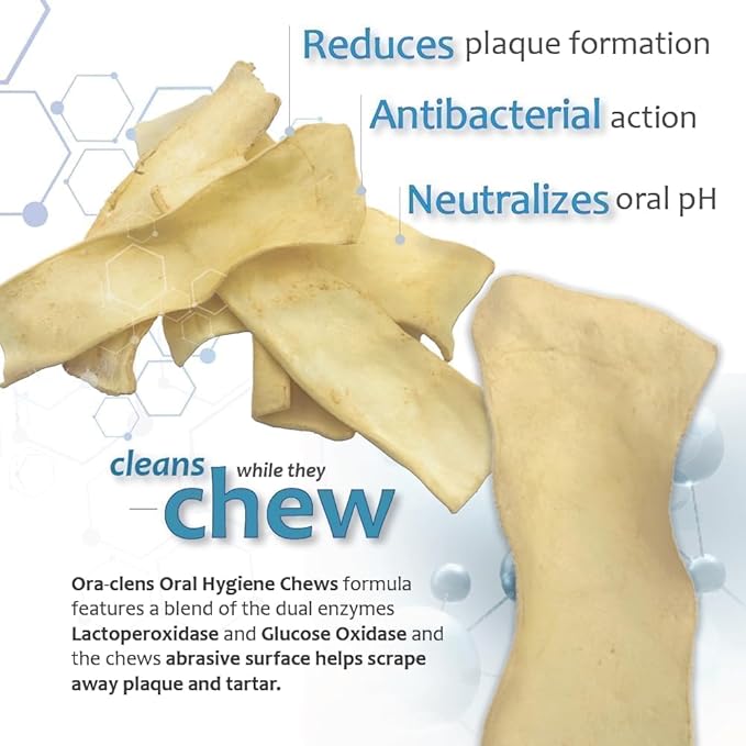 Oral Hygiene Chews for Medium Dogs – Enzymatic Dental Treats for Daily Oral Care, Helps Clean Teeth & Freshen Breath, Supports Plaque & Tartar Control – 30 Chews (3 Pack)