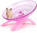 Pink Silent Runner Hamster Wheel 7 Inch Quiet Spinner Wheel Flying Saucer Exercise Wheel for Dwarf Hamster Syrian Hamster Gerbil Mice Rats Hedgehog Small Animals