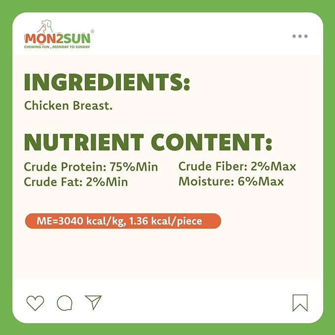 MON2SUN Freeze-Dried Chicken Dog and Cat Treats, Single Ingredient Training Treats, High Protein Grain-Free Snack & Food Topper, 6 oz