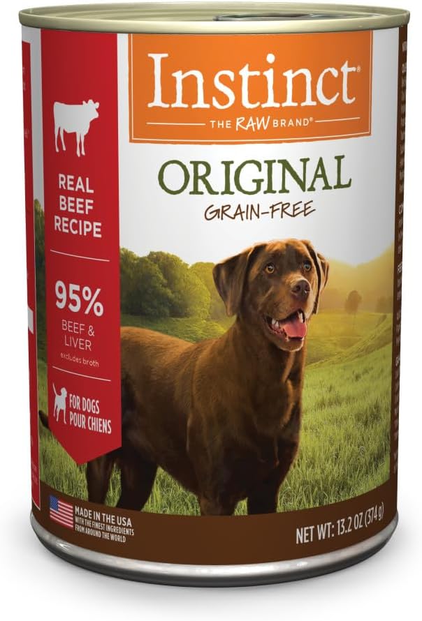 Instinct Original Wet Dog Food, Grain Free Recipe - Real Beef, 13.2 Ounce (Pack of 6)