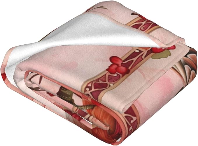 Red Cardinal Cute Decor Throw Blanket Gifts for Girls Boys - Super Warm Soft Plush Lightweight Fleece Flannel Blanket for Kids Adults - 80"X60"