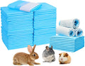 Amakunft Rabbit Pee Pads, Pet Toilet/ Potty Training Pads, Super Absorbent Guinea Pig Disposable Diaper for Hedgehog, Hamster, Chinchilla, Cat, Reptile and Other Small Animal (20pcs-18 x13, Blue)