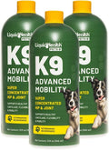 LIQUIDHEALTH Pets K9 Advanced Mobility Liquid Glucosamine Level 5000 for Large Dogs with Chondroitin, MSM, Boswellia Serrata - Dog Hip & Joint Health Vitamins, Pet Joint Oil Juice - USA Made (3 Pack)
