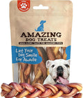 Amazing Dog Treats 6" Braided Bully Stick (10 Pcs/Pack) - Bully Stick for Dogs - Made from Premium Grass Fed Argentinian Beef