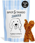 Spot & Tango Turkey Strips Dog Treats - Single Ingredient, 100% Turkey Breast - Air-Dried, Grain & Gluten-Free - USA-Made - for Small, Medium, and Large Dogs