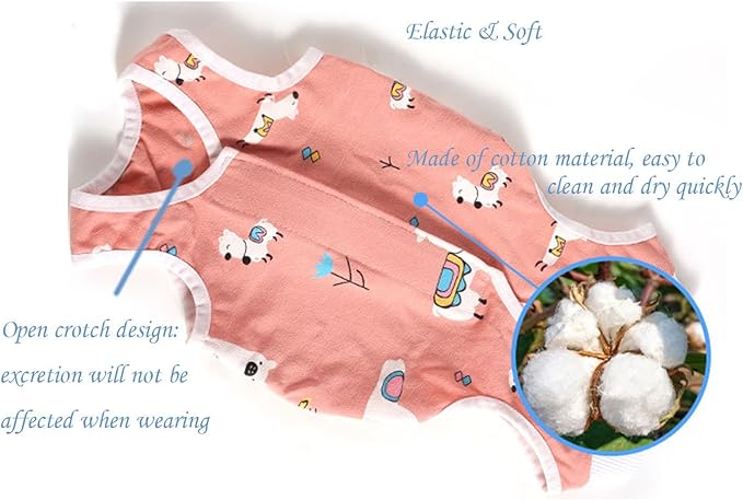 Cat Recovery Suit Female Kitten Onesie for Cats After Surgery Female Spay Surgical Abdominal Wound Skin Diseases Cone Collar Soft Alternative Wear (Alpaca, L)