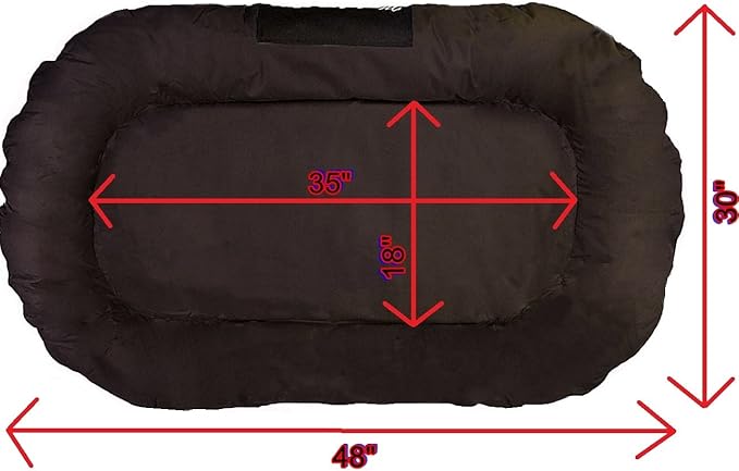 Luxury Orthopedic Solid Memory Foam Pet Bed Pad with External Strong Tough Oxford Waterproof Cover Case for Small to Extra Large Dog (48x30 inches, Brown)