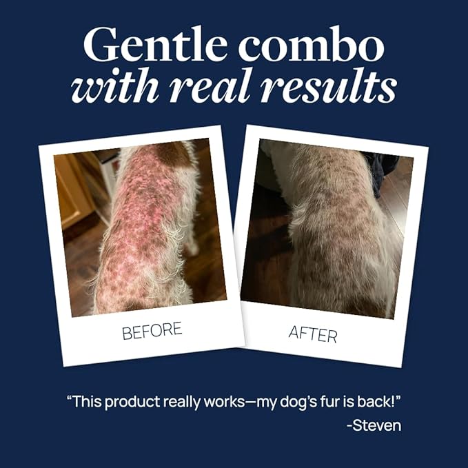 Veterinary Formula Clinical Care Antiseptic & Antifungal Medicated Shampoo and Spray for Dogs and Cats - Helps Alleviate Scaly, Greasy, or Red Skin - Paraben, Dye, and Soap Free, 2 Pack Bundle