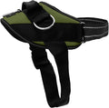 ShawnCo Essential Dog Harness, No-Pull Pet Vest with 3 Leash Clips, No Choke, Reflective, Adjustable and Padded, for Easy Walking and Training for Small, Medium and Large Dogs (Olive Green, XS)