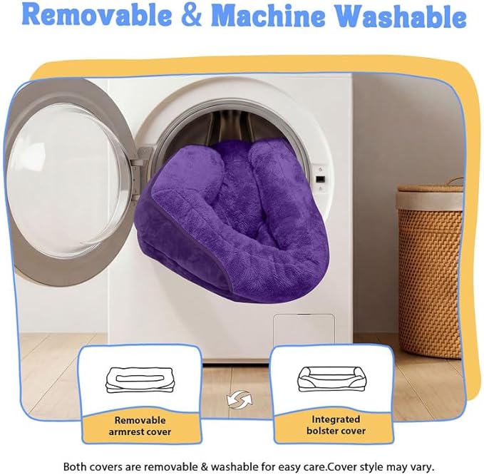 Washable Orthopedic Dog Bed for Medium Large Size Dogs with Removable Orthopedic Foam- Memory Foam Pet Couch Sofa Cover Waterproof Bolsters