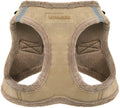 Best Pet Supplies - All Weather Plush, Reflective, No Pull Harness for Small, Medium Dogs, Cats - Secure with Hook & Loop Fastener, Buckle, Double D-Rings - Latte Suede, XS