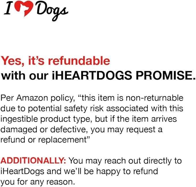 iHeartDogs 24-in-1 Senior Multivitamin Daily+ Total Health Support Powder with Probiotics, Omega-3, Glucosamine, Mushrooms & Bone Broth- 60 Servings