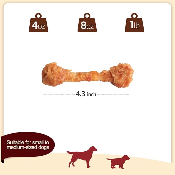 TailParty Turkey Tendons for Dogs with Fish Oil & Taurine: All Natural Dental Chews & Training Treats for Small Dogs, Long Lasting Snack for Health-Conscious Pet Owners(Bone, 8 oz)