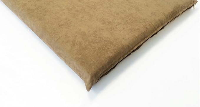 Luxurious Comfort Pet Dog Bed External Cover for Small and Large Dogs - Cover ONLY (47"x29" (45"x27"x3"), Suede - Brown)