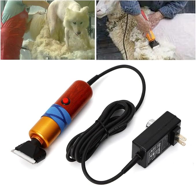 DC12V 200W, Electric Professional Sheep Shears, Animal Grooming Clippers for Sheep Alpacas Goats and More, Farm Livestock Haircut with Grooming Carrying Case