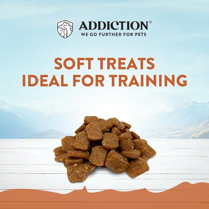 Addiction Meaty Bites All Life Stages Grain-Free Premium Kangaroo Dog Treats – High Meat Content, No Peas, No Fillers – Soft & Healthy Training Treats for Dogs, 4 Ounces