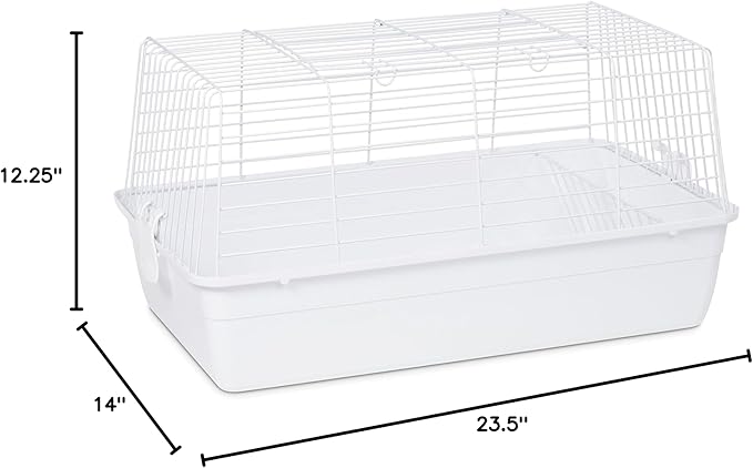 Prevue Pet Products Carina Animal Tubby - Small Animal Cage for Guinea Pigs, Dwarf Rabbits, Indoor and Outdoor Use, Lightweight, Travel Friendly Enclosure - Small, White