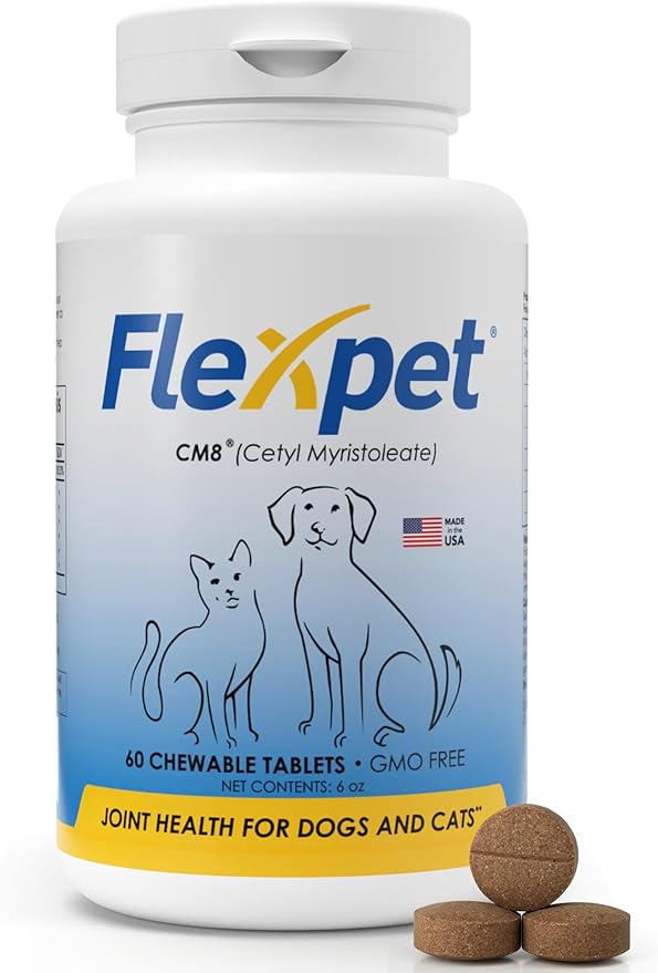 Hip & Joint Supplement for Dogs & Cats with Cetyl Myristoleate, Glucosamine, Collagen, MSM - Advanced Joint Support for Mobility, Senior Pets, Small & Large Breeds - 60 Tablets (Pork Liver)