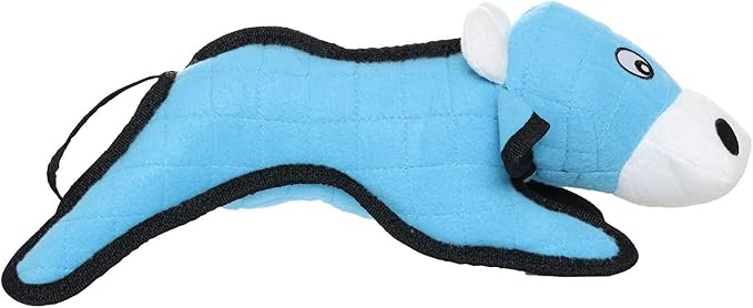 TUFFY - World's Tuffest Soft Dog Toy -Barnyard- Multiple Layers. Made Durable, Strong & Tough. Interactive Play (Tug, Toss & Fetch). Machine Washable & Floats. (Cow, Large 2 Pack)