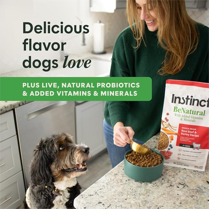 Instinct BeNatural, Natural Dry Dog Food, Raw Coated Kibble, Whole Grain - Real Chicken & Brown Rice, 25 lb. Bag