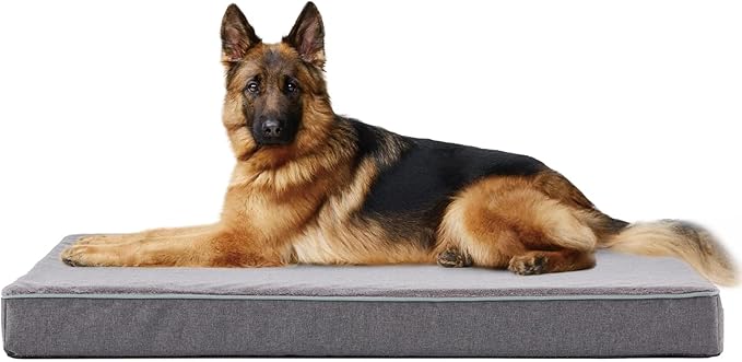 WATANIYA PET Extra Large Dog Beds, Memory Foam with Faux Fur, Orthopedic with Waterproof Liner, Anti-Slip Bottom, Machine Washable Cover, Suitable for Large Dogs up to 110lbs