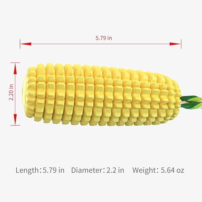Carllg Dog Chew Toys for Aggressive Chewers, Indestructible Tough Durable Squeaky Interactive Dog Toys, Puppy Teeth Chew Corn Stick Toy for Small Medium Large Breed