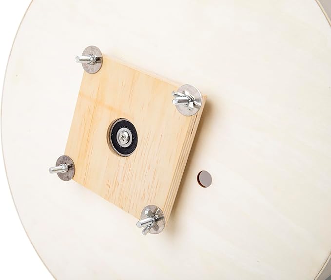 6inch Wall-Mount Silent Hamster Wheel, Wooden Small Animal Exercise Wheel with Removable & Washable Track for Gerbil, Mouse, Syrian Hamster（6in）