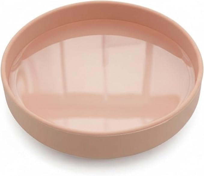 Should We Go? Dog Water Bowl - The Perfect Dish No-Spill, Less Mess Non-Tippable Water & Food Bowl, Pure Silicone with Suction Cup, Fits 2 Cups 6” Across x 1.25” Tall, Ideal for All Pets, Small-Blush