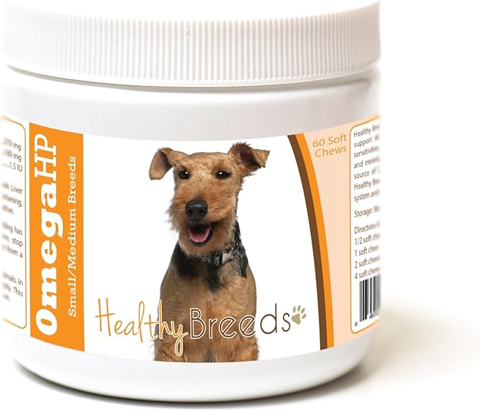 Healthy Breeds Welsh Terrier Omega HP Fatty Acid Skin and Coat Support Soft Chews 60 Count
