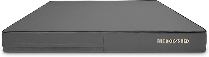 The Dog’s Bed Replacement Outer Cover, Oxford Fabric, Grey with Black Trim, XXL, 6-Inch