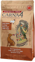CARNA4 Air Dried Dog Food, Lamb Recipe, Quick Baked Whole Food Nutrition with Sprouted Seeds, Natural Probiotics & Enzymes, No Synthetics, Easy-Chew - 10lbs