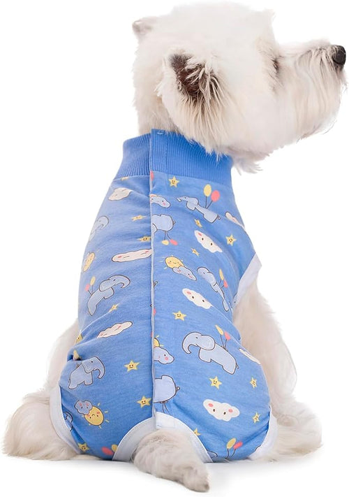 2 Packs Pet Dog Recovery Onesie Suit for Dogs Cats After Surgery,Dog Abdominal Wounds Bandages Cone E-Collar Alternative. (Blue, S)