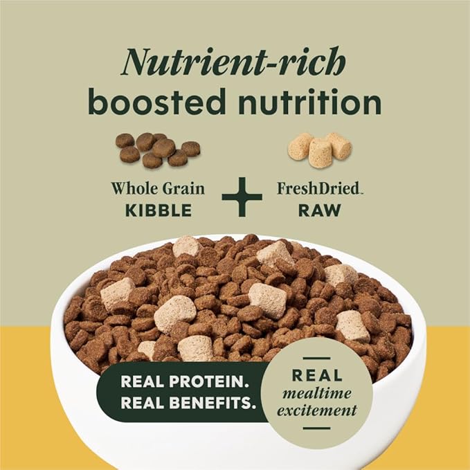 Instinct RawBoost, Natural Dry Dog Food with FreshDried Raw, Whole Grain Recipe - Real Chicken & Brown Rice, 20 lb. Bag