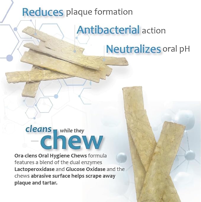 Oral Hygiene Chews for Small Dogs – Enzymatic Dental Treats for Daily Oral Care, Helps Clean Teeth & Freshen Breath, Supports Plaque & Tartar Control – 30 Chews (3 Pack)