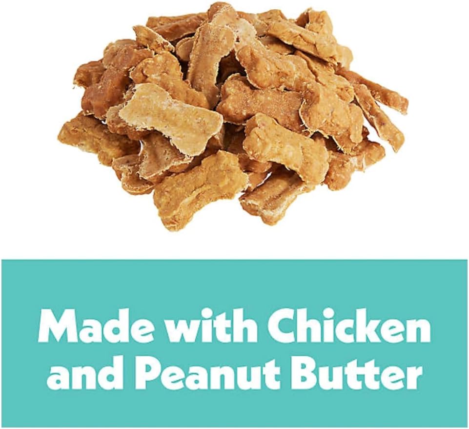 Wiggles & Wags Chewy Bones Dog Treats, Peanut Butter, Soft and Chewy, (1lb Bag)