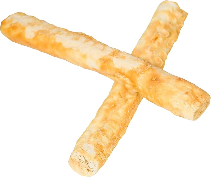 Fieldcrest Farms Nothing to Hide Natural Rawhide Alternative Large 10'' Rolls for Dogs - 3 Pack (6 Chews) Premium Grade Easily Digestible Chews - Great for Dental Health (Chicken)