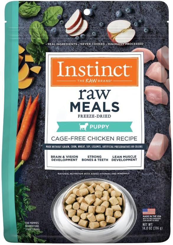 Instinct Puppy FreshDried Bites, Natural Freeze-Dried Dog Food, Grain Free - Cage-Free Chicken, 14 oz. Bag