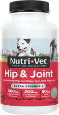 Nutri-Vet Extra Strength Hip & Joint Supplement for Dogs, Puppy Supplements, Dog Joint Supplement, Contains 500mg of Glucosamine, 200mg of Chondroitin, 50mg of MSM, Puppy Essentials, 75 Tablets