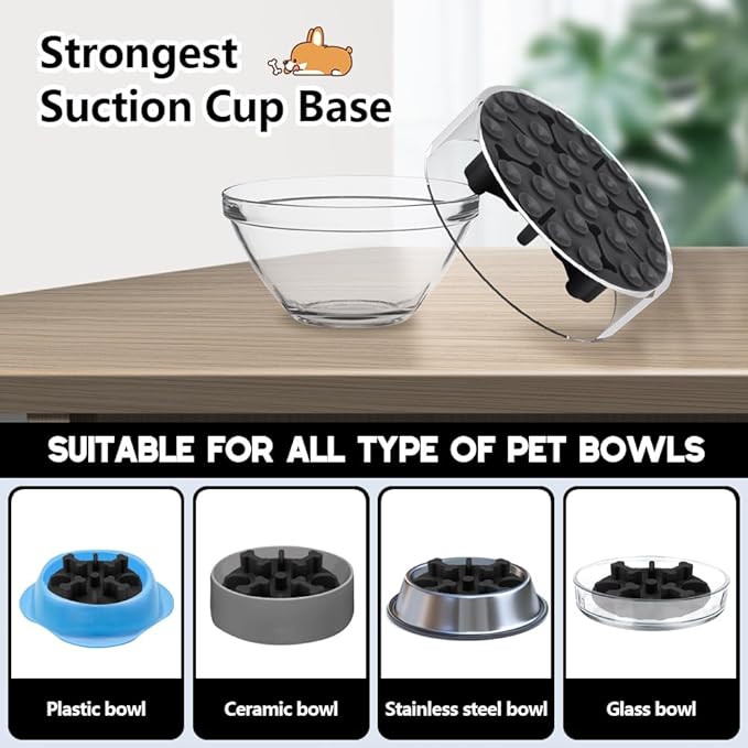 Soft Silicone Anti-Choking Puzzle Slow Feeder Insert for Dogs, Compatible with Regular Elevated Dog Bowls